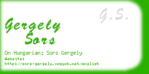 gergely sors business card